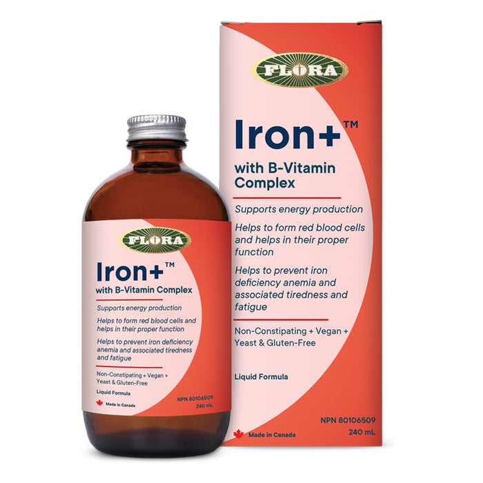 Flora Iron+ Liquid Formula with B-Vitamin Complex