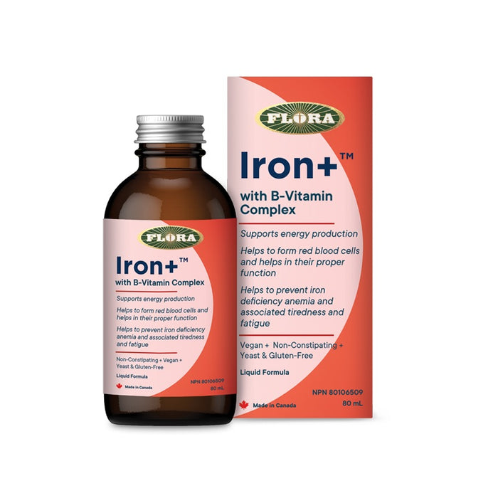 Flora Iron+ Liquid Formula with B-Vitamin Complex