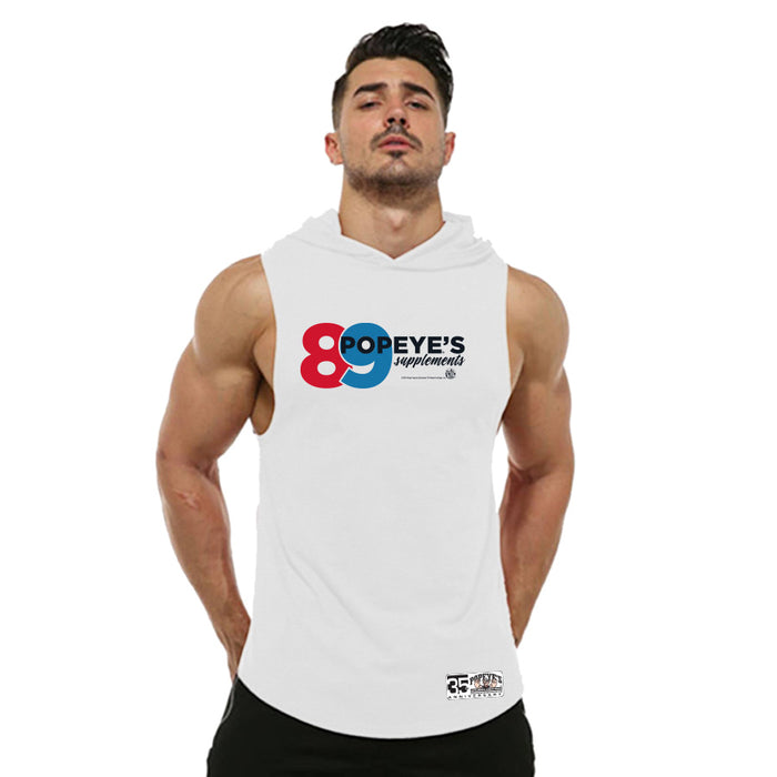 Popeye's Sleeveless Hoodie '89 White