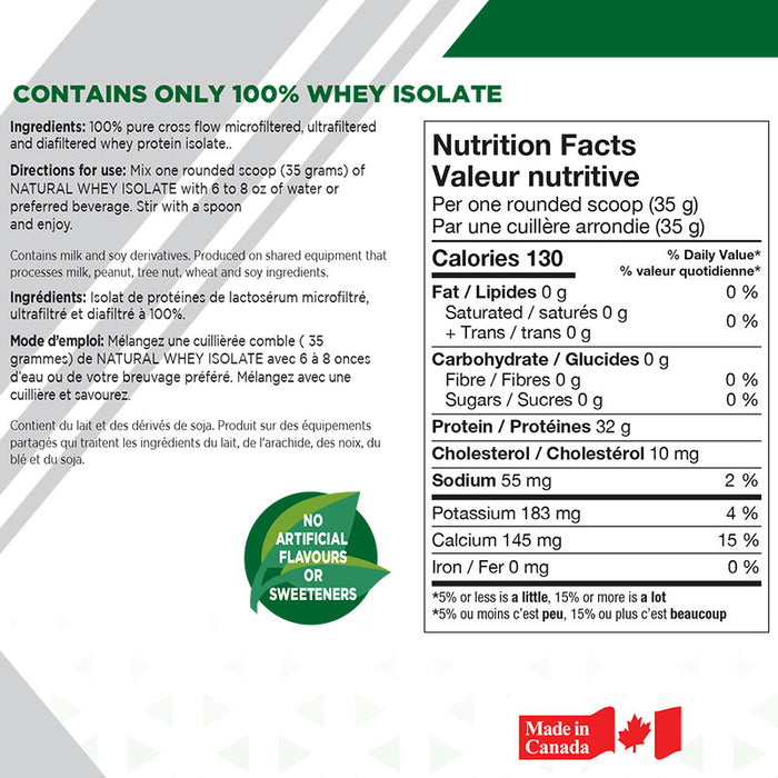 BioX Natural Whey Isolate 5lb (64 Servings)