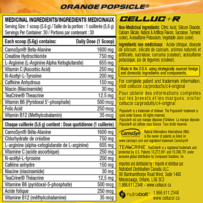 Cellucor C4 Original 165g-195g (30 Servings)