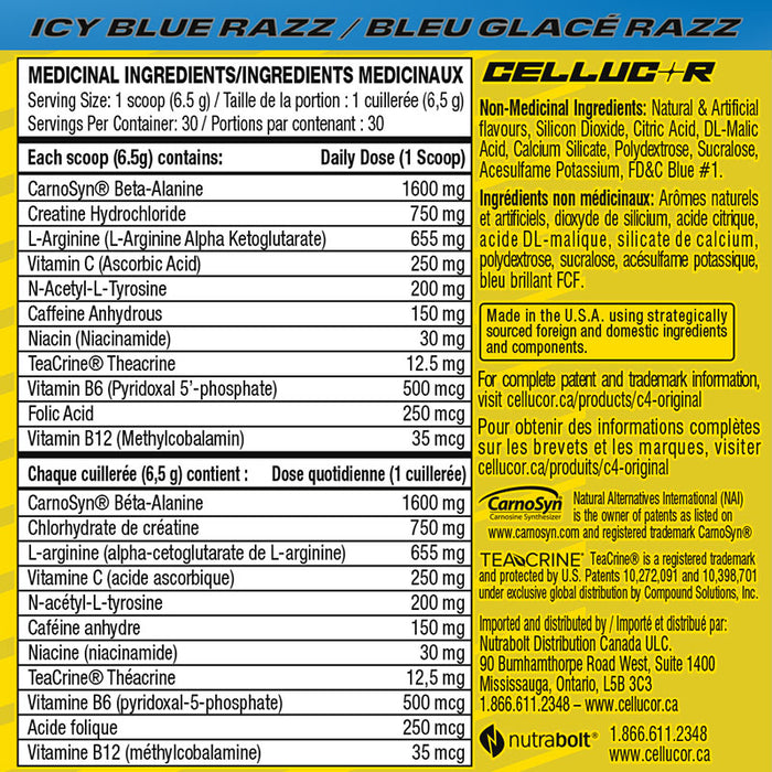 Cellucor C4 Original 165g-195g (30 Servings)