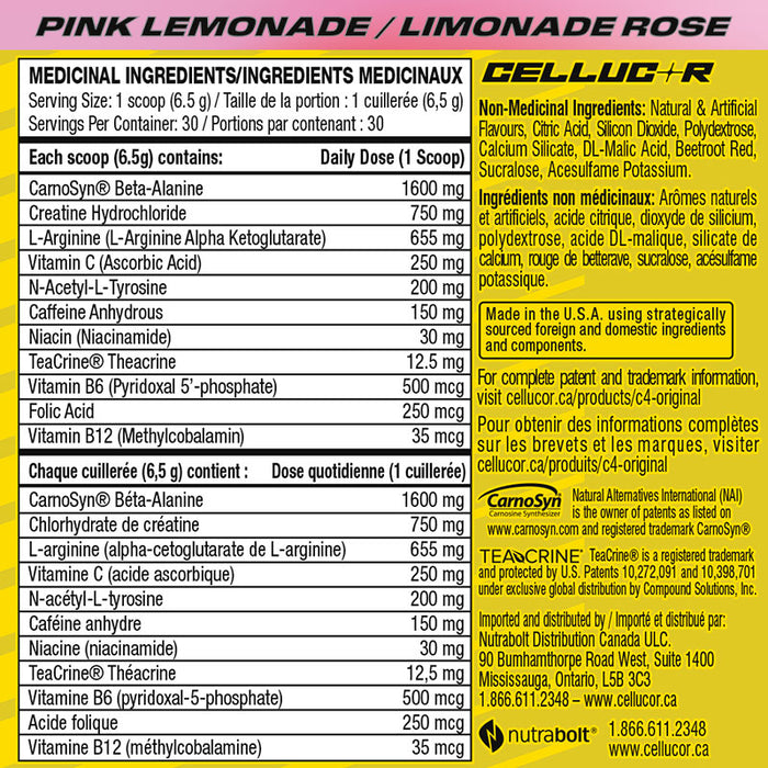 Cellucor C4 Original 165g-195g (30 Servings)