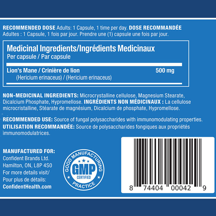 Confident Lion's Mane 120ct (60)