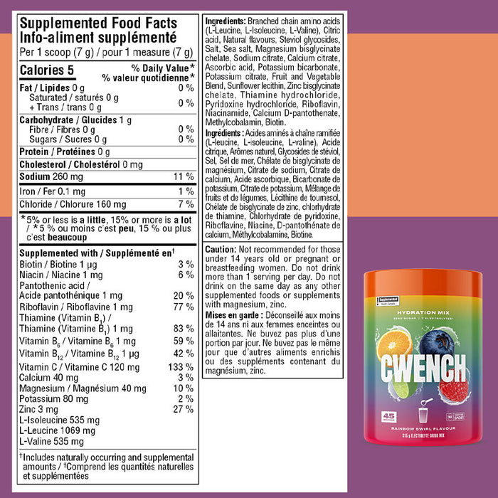 Cwench Hydration Mix 315g (45 Servings)