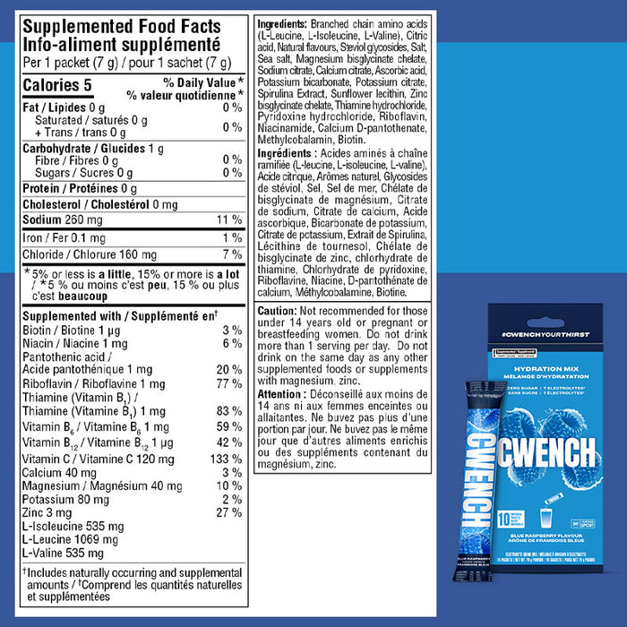 Cwench Hydration Mix 10ct (10 Servings)