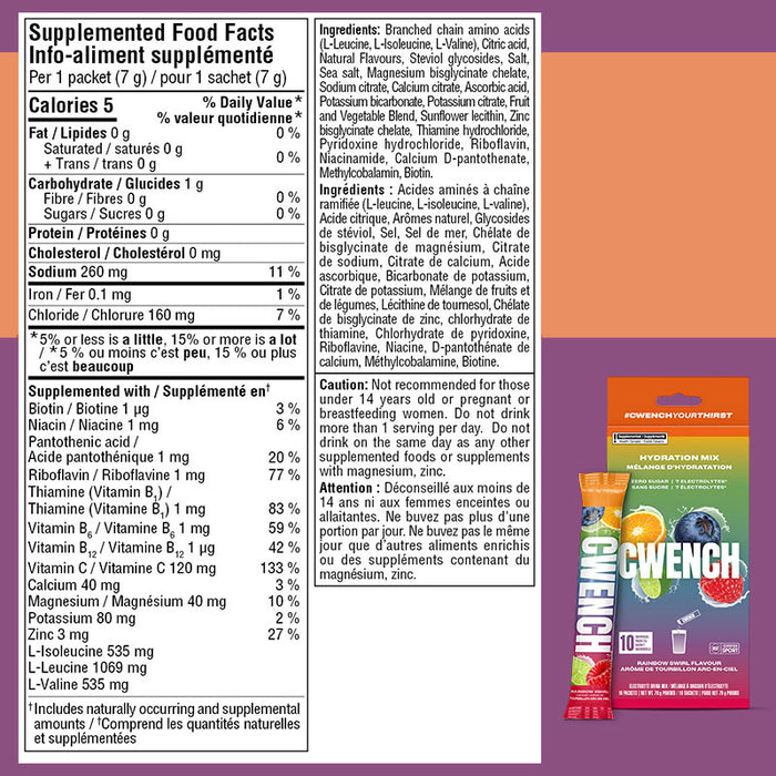 Cwench Hydration Mix 10ct (10 Servings)