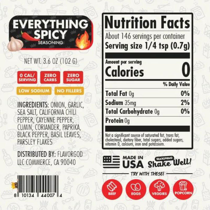 FlavorGod Everything Spicy Seasoning 102g
