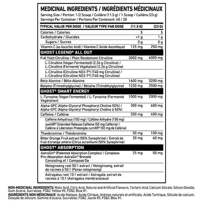 Ghost Legend All Out (20/40 Servings)