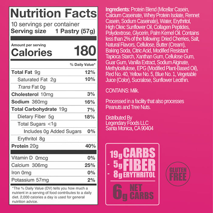 Legendary Foods Tasty Pastry Cake Style (Box of 10)