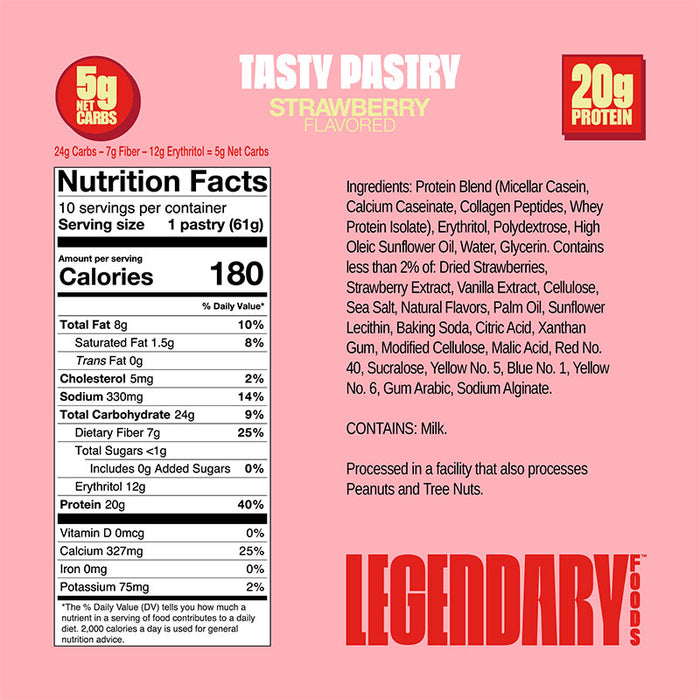 Legendary Foods Tasty Pastry Cake Style (Box of 10)