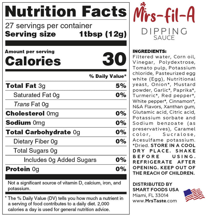 Mrs Taste Dipping Sauce 320g (27 Servings)