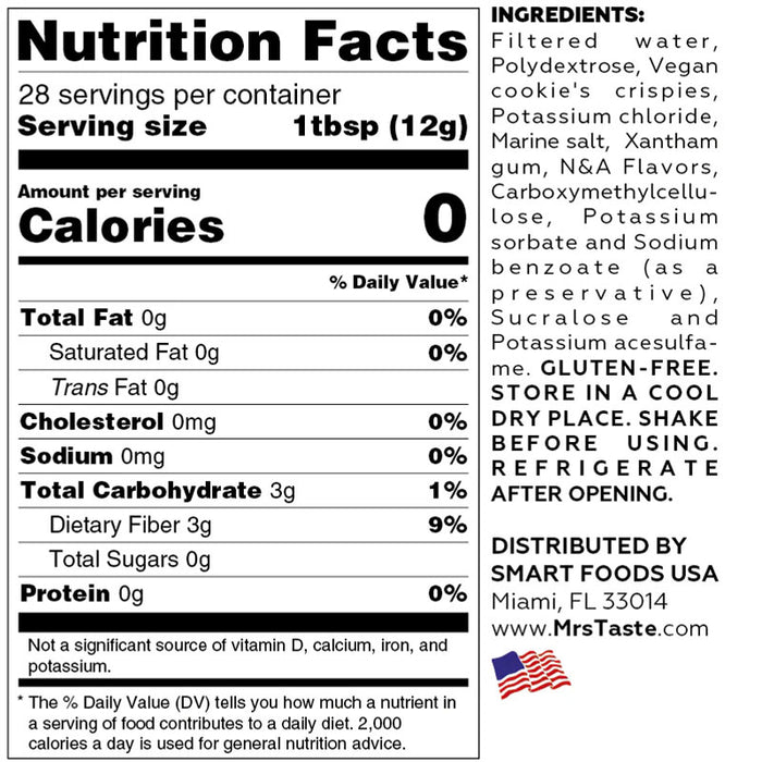 Mrs Taste Syrups 335g (28 Servings)