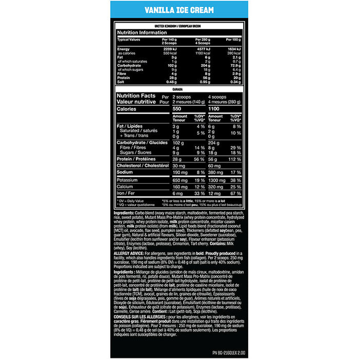 Mutant Mass 15lb (24 Servings)