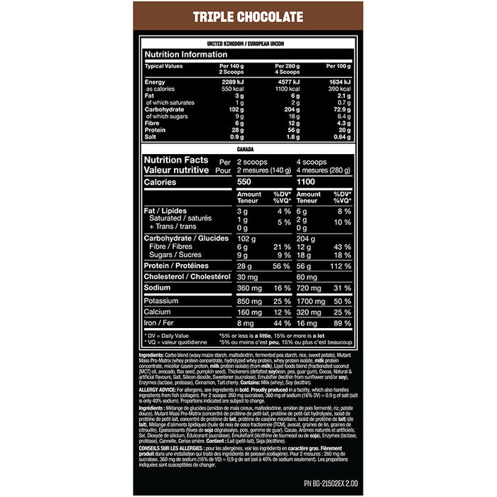 Mutant Mass 5lb (8 Servings)