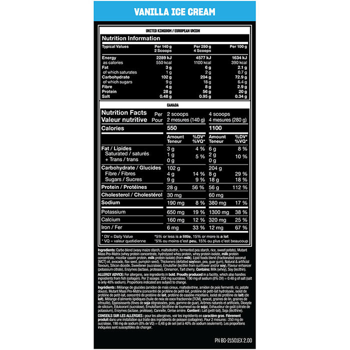 Mutant Mass 5lb (8 Servings)
