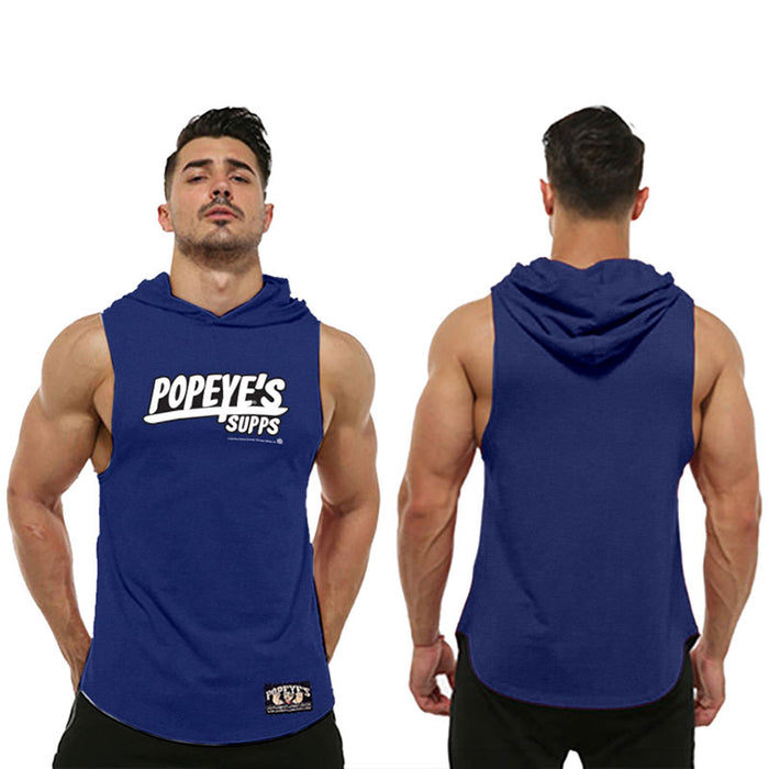 Popeye's Sleeveless Hoodie 'Supps' Blue