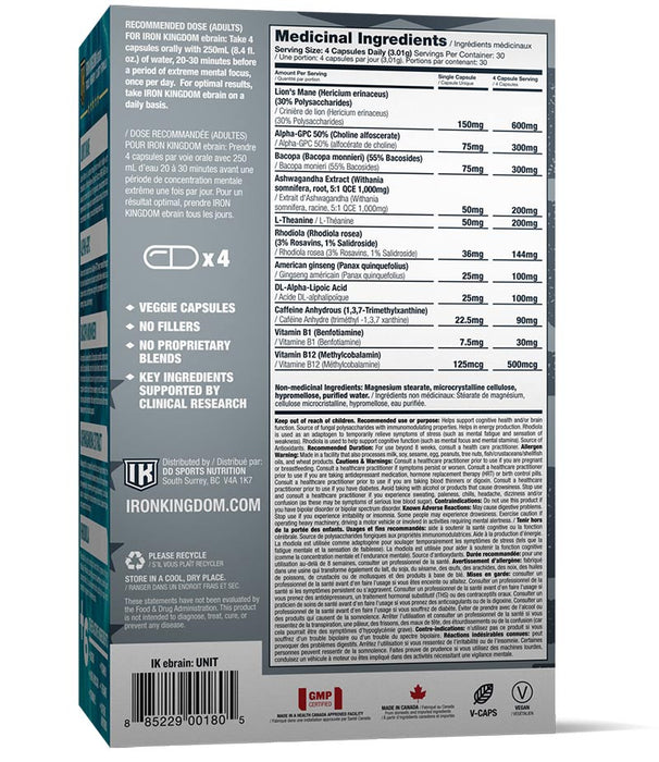 Iron Kingdom eBrain 120ct (30 Servings)