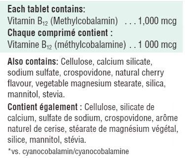 Jamieson B12 1000mcg Fast Dissolving 100 cap