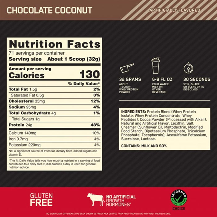 Optimum Nutrition Gold Standard 100% Whey 5lb (68-74 Servings)