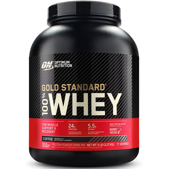 Optimum Nutrition Gold Standard 100% Whey 5lb (68-74 Servings)