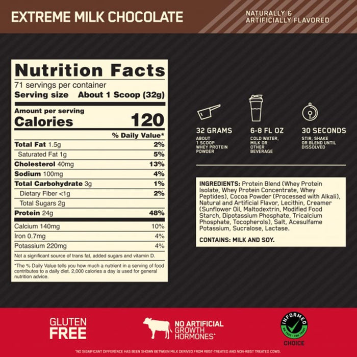 Optimum Nutrition Gold Standard 100% Whey 5lb (68-74 Servings)