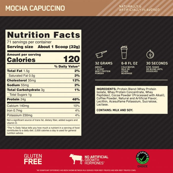 Optimum Nutrition Gold Standard 100% Whey 5lb (68-74 Servings)