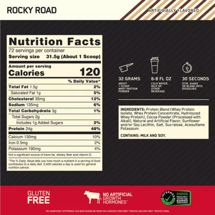 Optimum Nutrition Gold Standard 100% Whey 5lb (68-74 Servings)