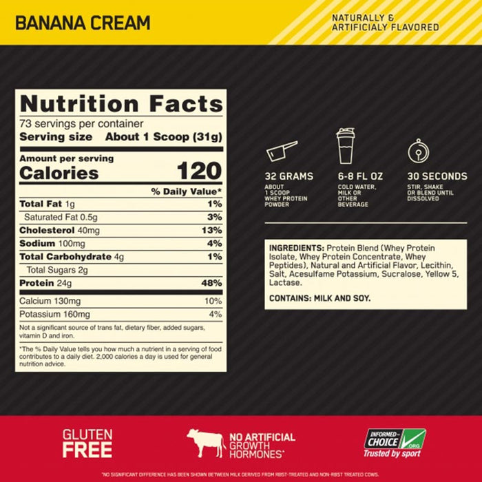 Optimum Nutrition Gold Standard 100% Whey 5lb (68-74 Servings)