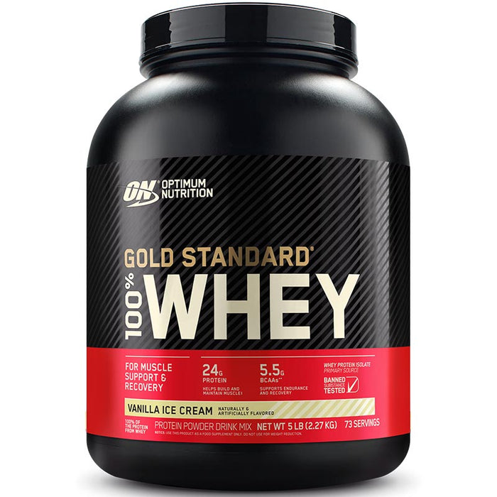 Optimum Nutrition Gold Standard 100% Whey 5lb (68-74 Servings)