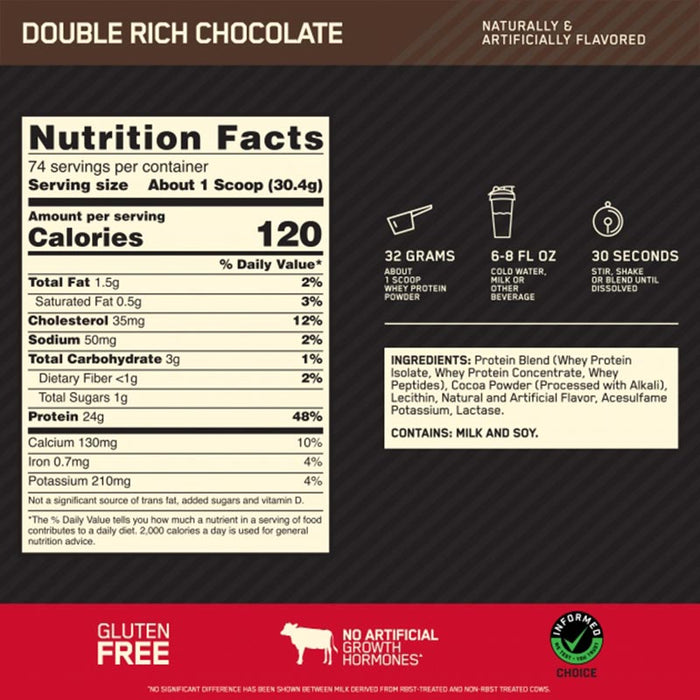 Optimum Nutrition Gold Standard 100% Whey 5lb (68-74 Servings)
