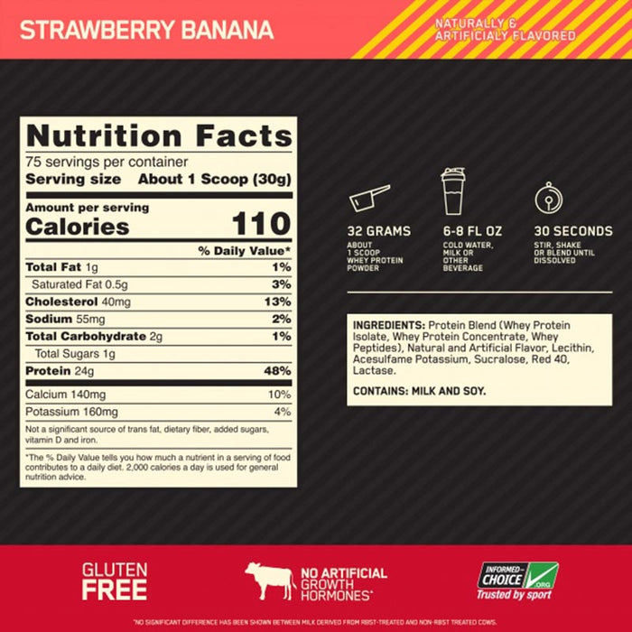Optimum Nutrition Gold Standard 100% Whey 5lb (68-74 Servings)