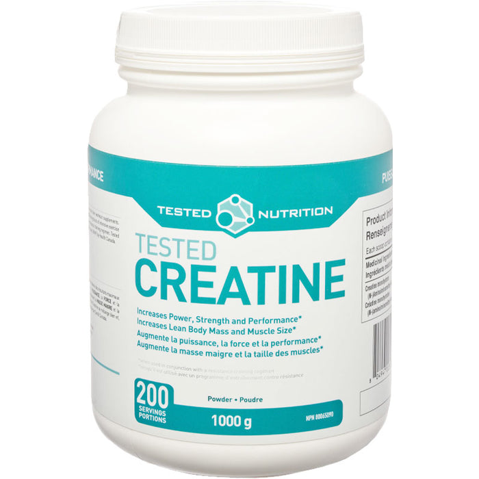 Tested Creatine Monohydrate 1000g (200 Servings)