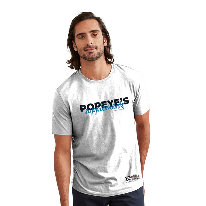 Popeye's Shirt Script White