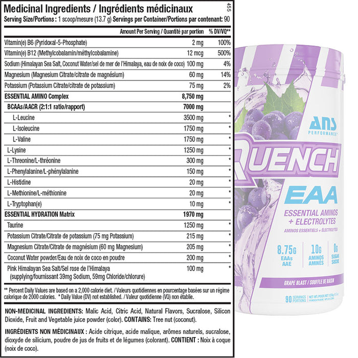 ANS Quench EAA 1233g-1269g (90 Servings)