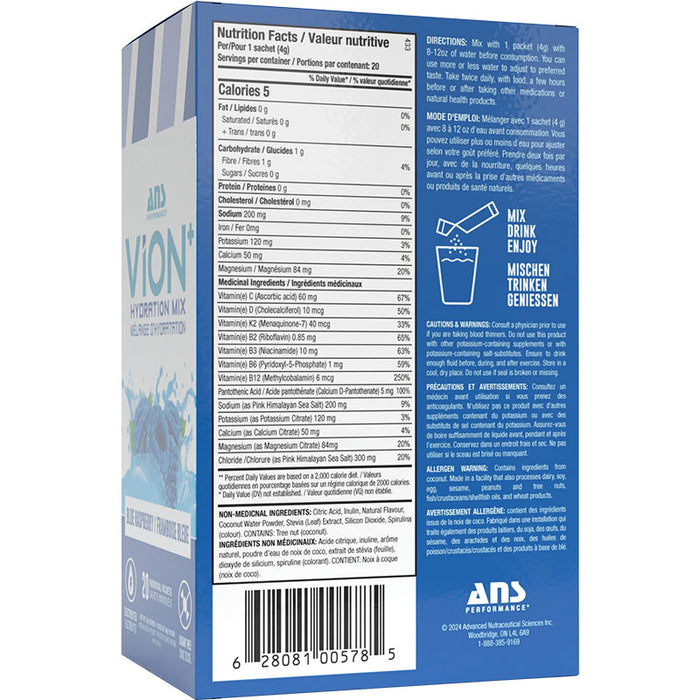 ANS ViON+ Hydration Mix 20x4g (20 Servings)