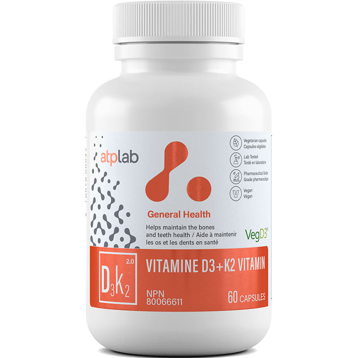 ATP D3 + K2 Vitamin 60 ct (60 Servings)