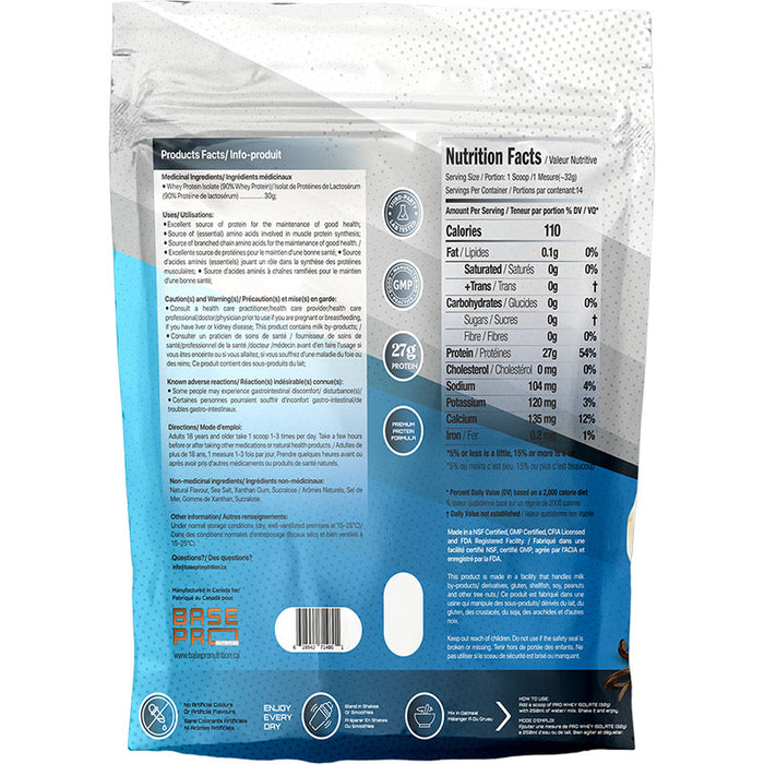Base Pro Whey Isolate 1lb (14 Servings)