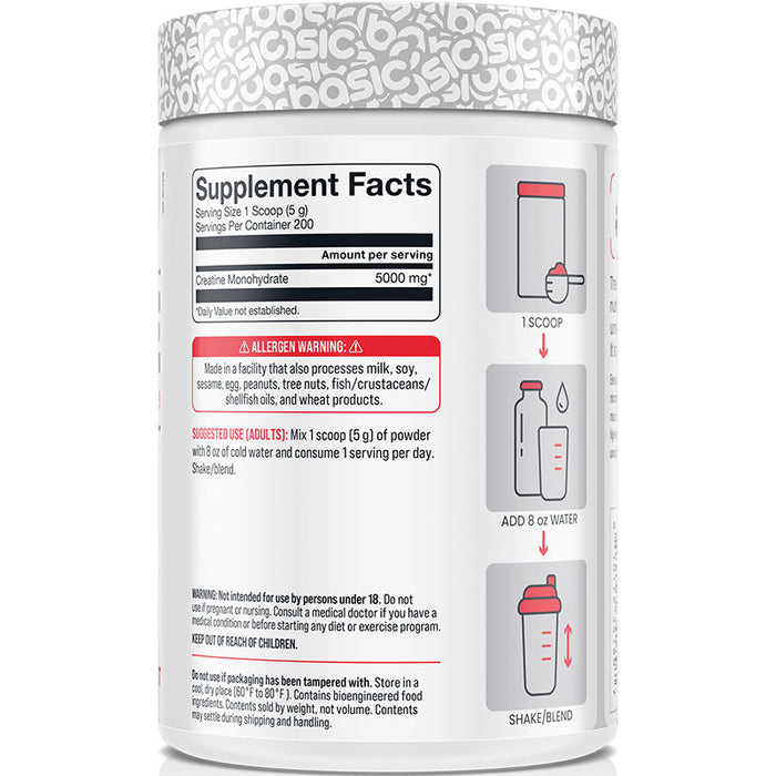 Basic Creatine 1kg (200 Servings)