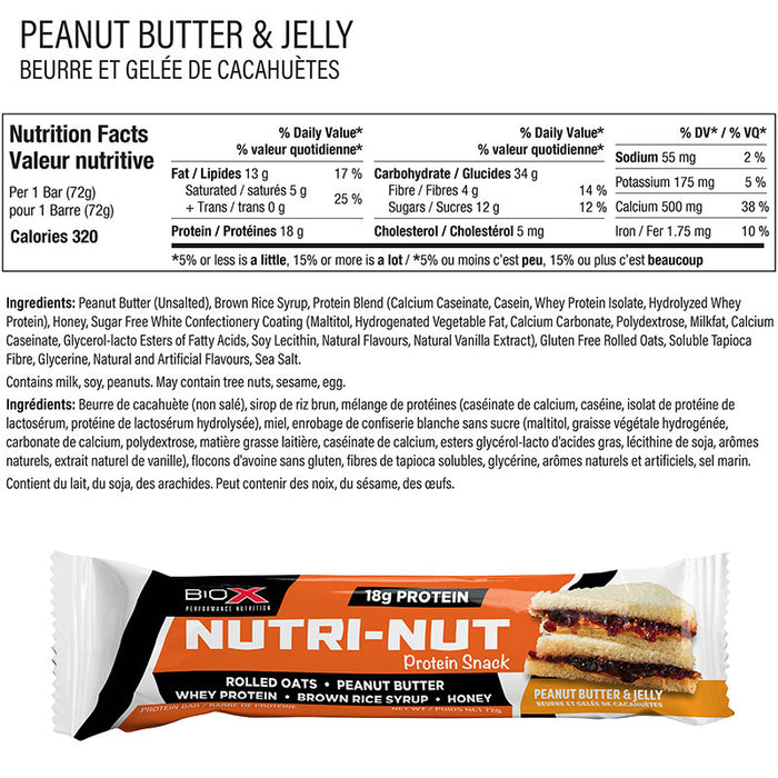 BioX Nutri-Nut Protein Snack Bar (Single)