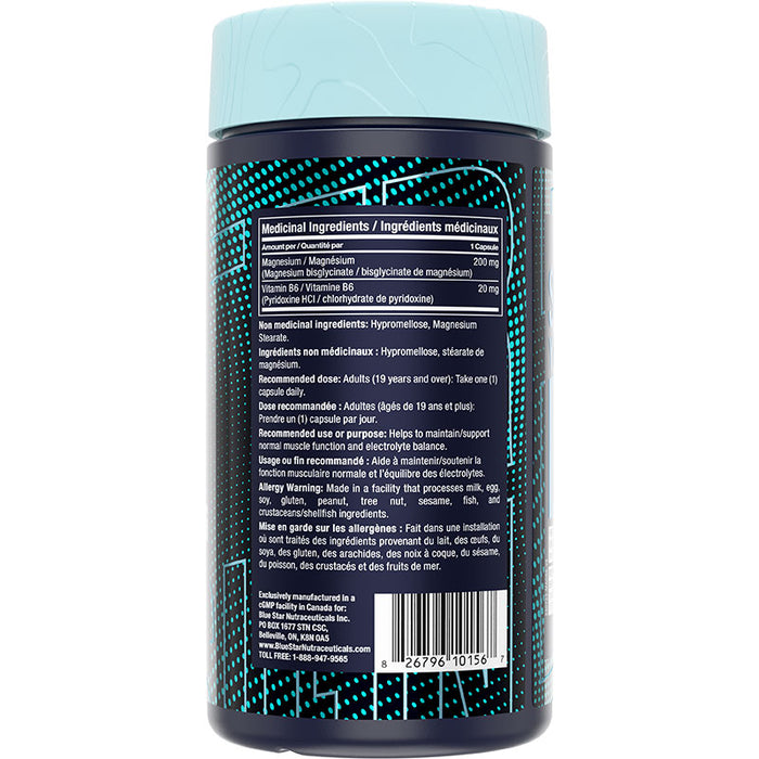 Blue Star Magnesium BisGlycinate + B6 180ct (180 Servings)