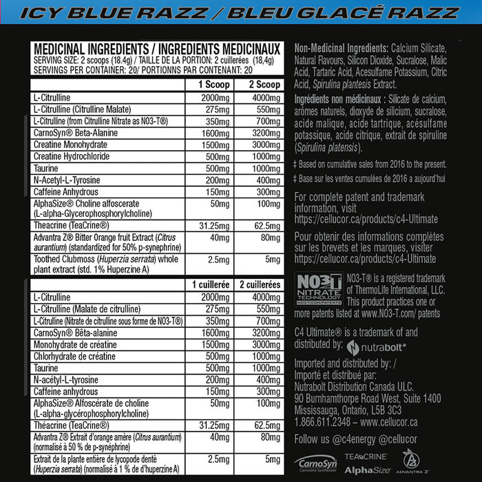Cellucor C4 Ultimate 2.0 368g-372g (20 Servings)