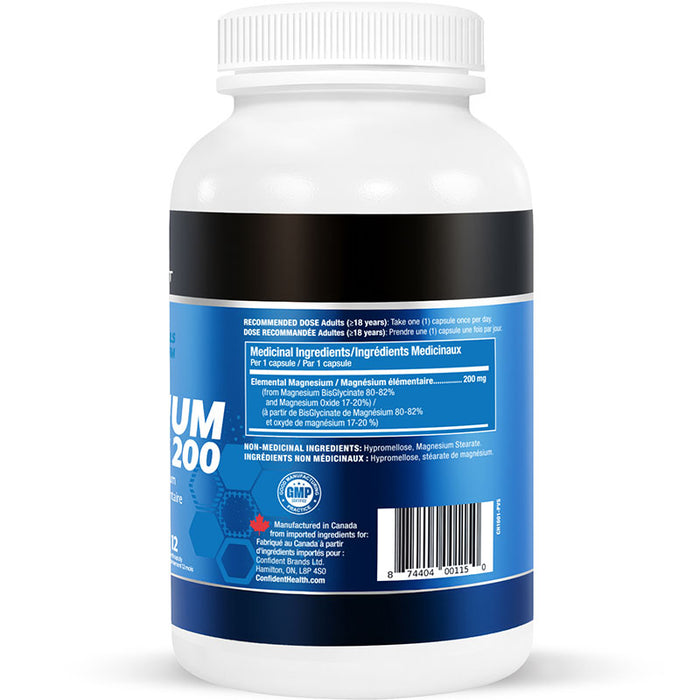 Confident Magnesium Bisglycinate 360 ct (360 Servings)