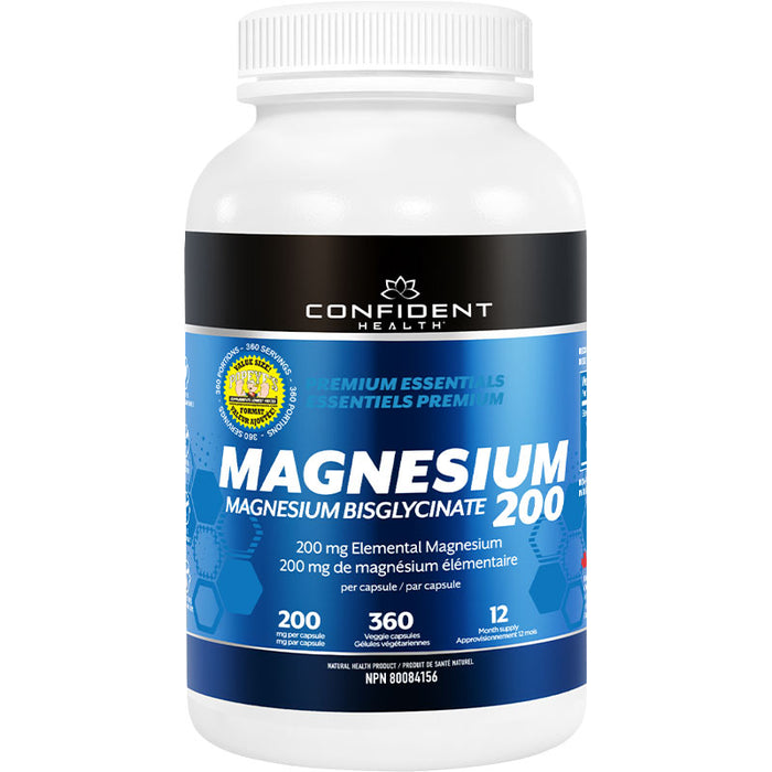 Confident Magnesium Bisglycinate 360 ct (360 Servings)