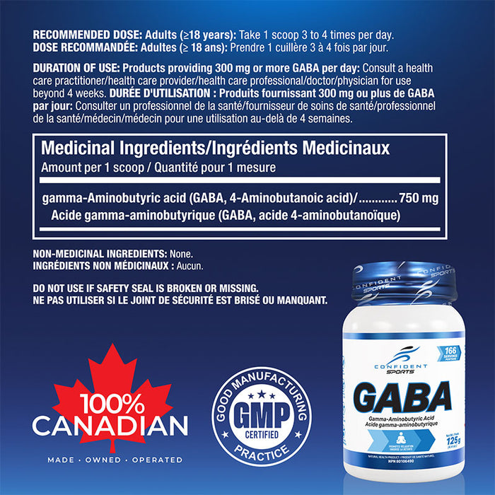 Confident GABA 125mg (166 servings)