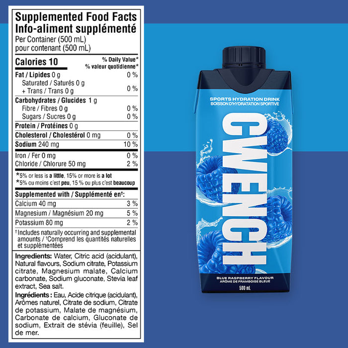 Cwench Hydration RTD 12 x 500ml CASE (12 Servings)