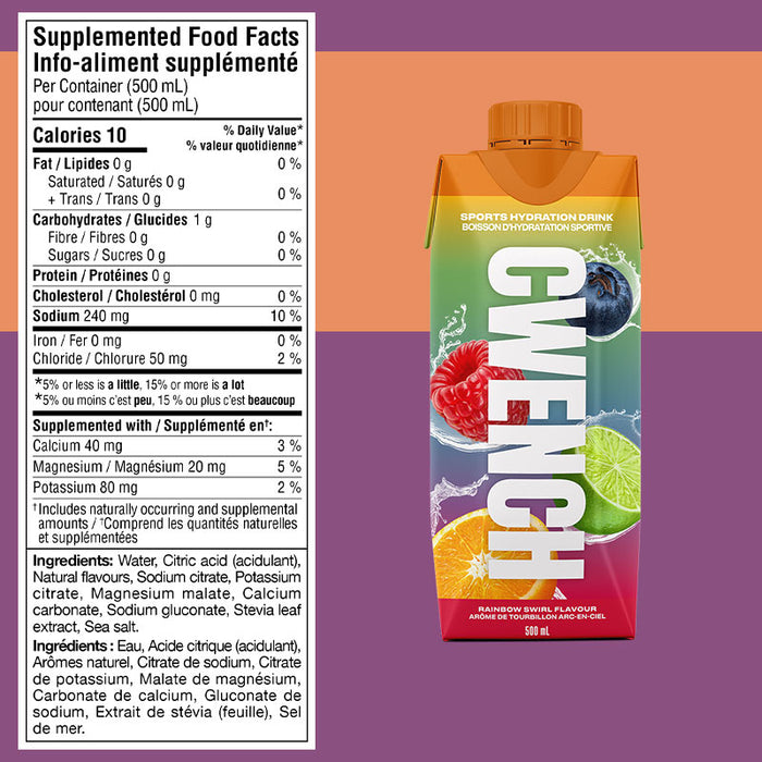 Cwench Hydration RTD 12 x 500ml CASE (12 Servings)