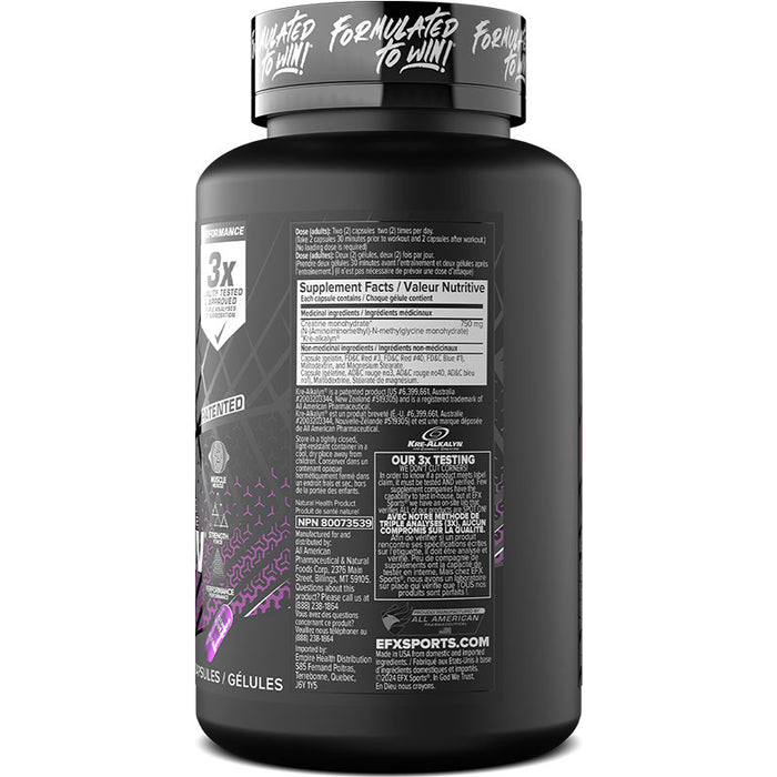 EFX Sports Kre-Alkalyn 120 cap (60 Servings)