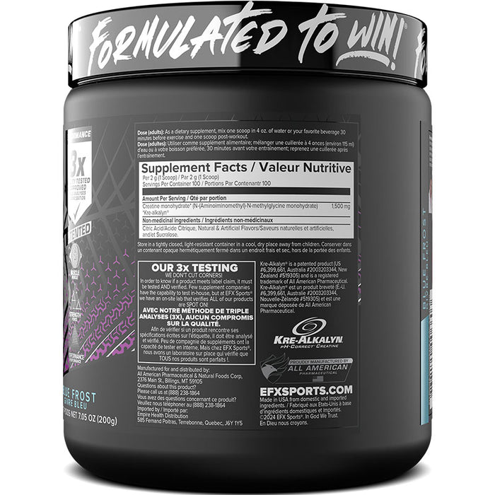 EFX Sports Kre-Alkalyn Powder 200g (133 Servings)