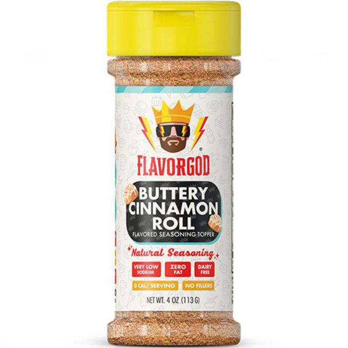 FlavorGod Buttery Cinnamon Roll Flavored Seasoning Topper 113g